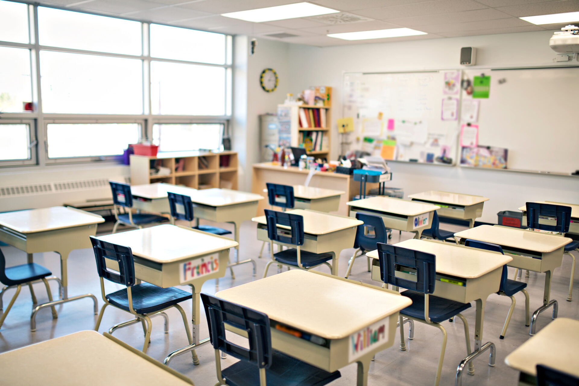 classroom of a daycare center without children and teacher